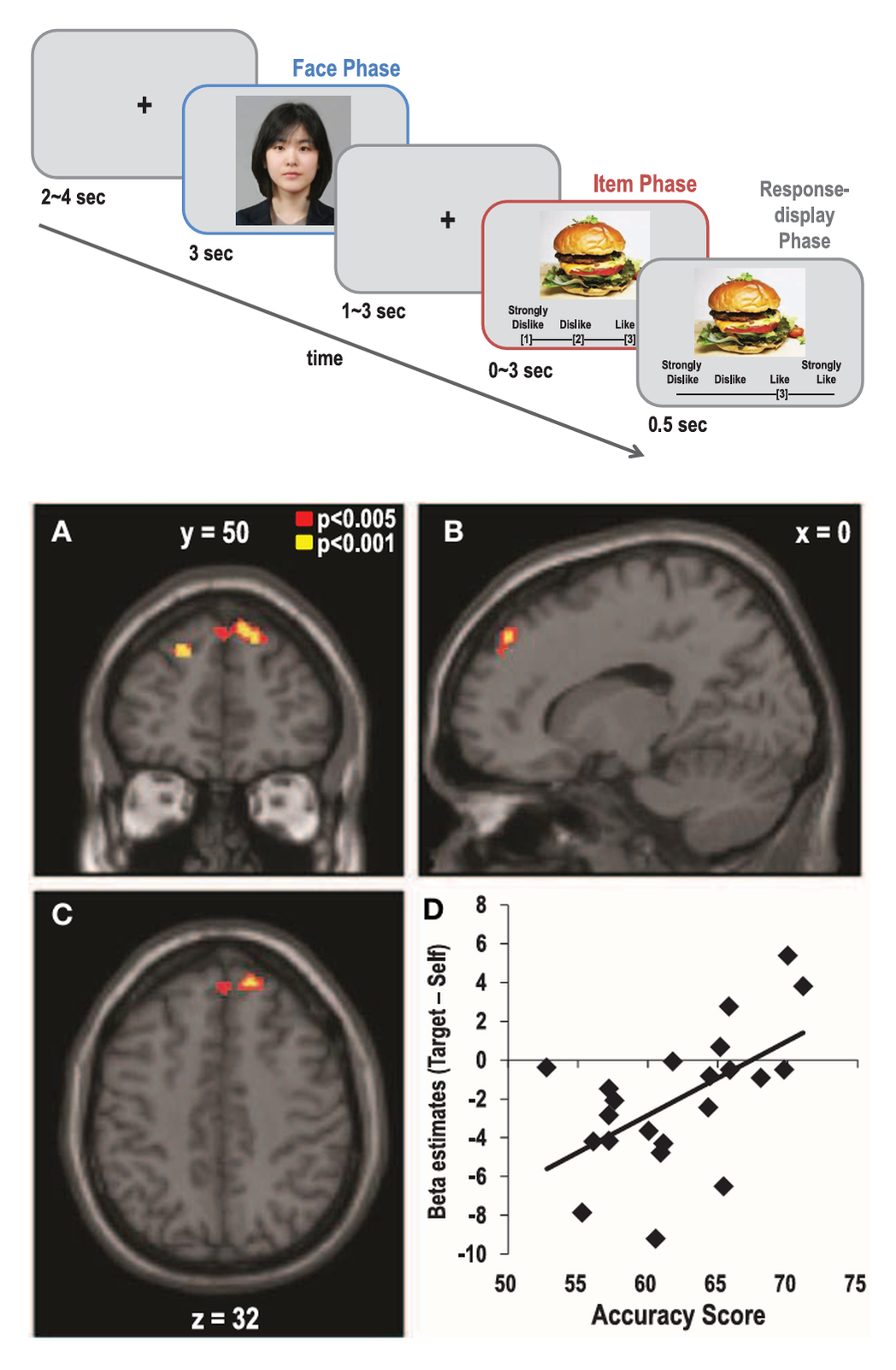 Task design for estimating others' preferences, and DMPFC activity correlating with estimation accuracy